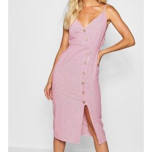 Cotton Stripe Button Dress